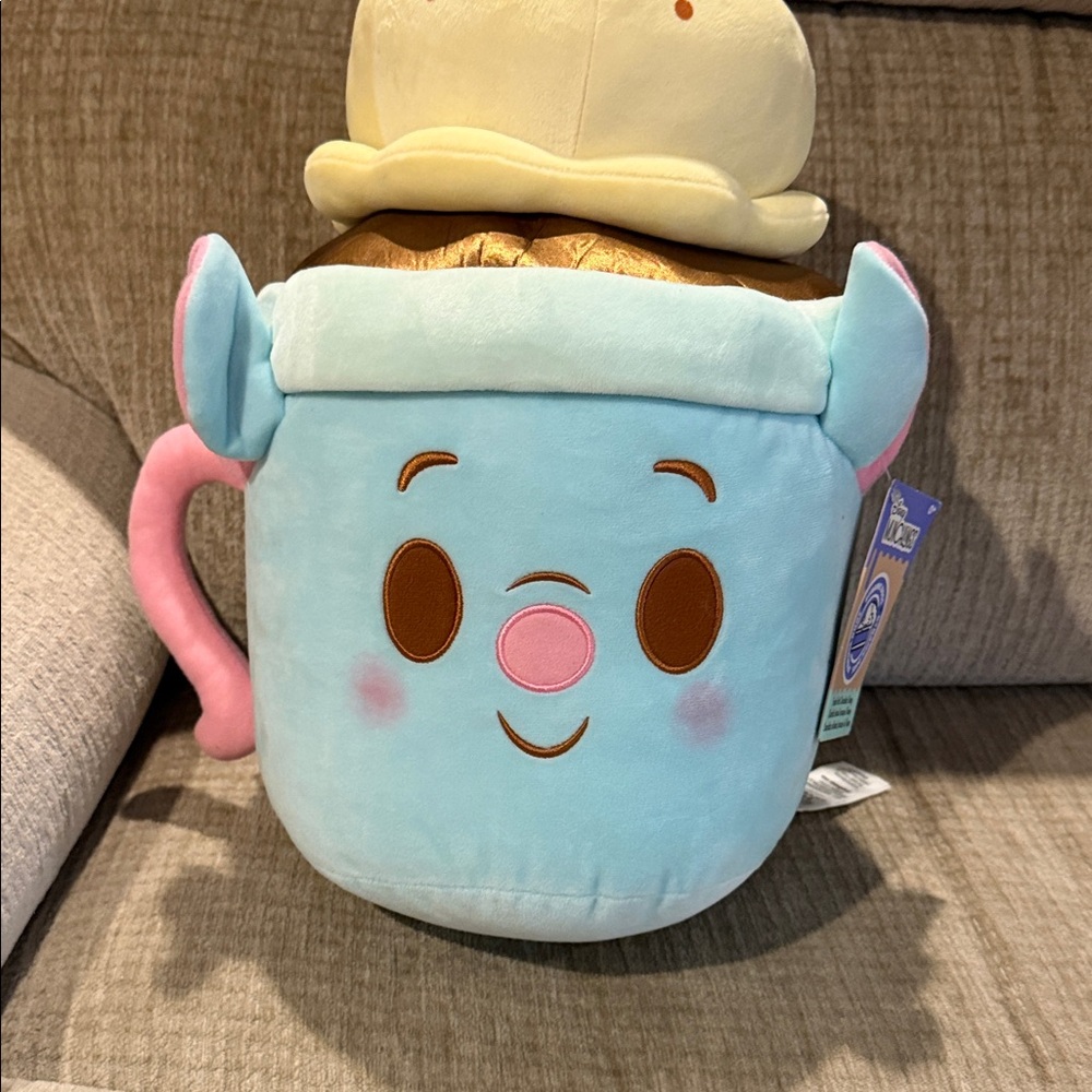Disney Blue and Yellow Munchlings French hot chocolate Remi apx 16 x 10